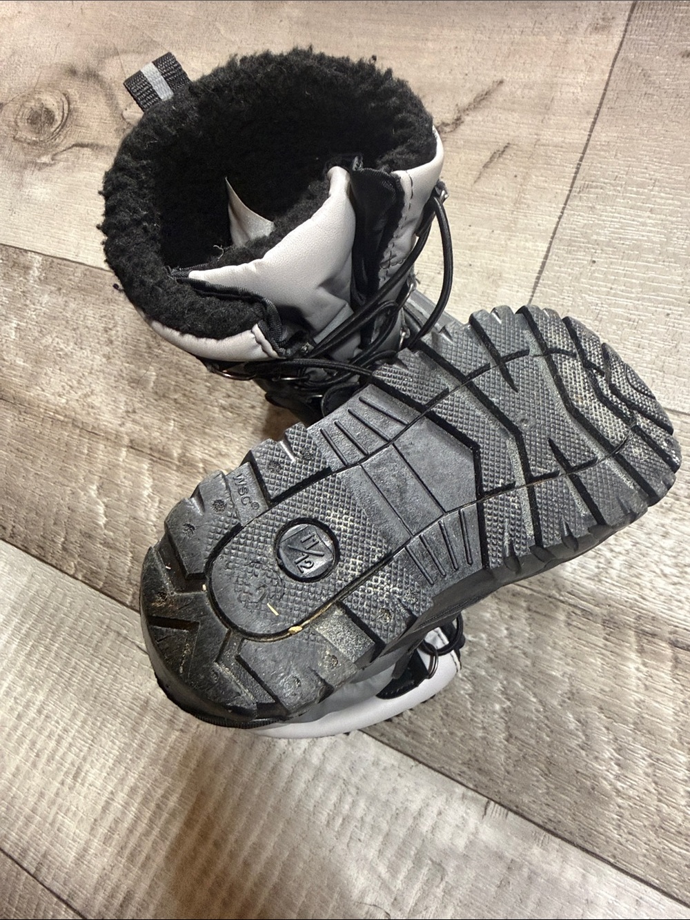 Kids Waterproof Snow Boots - Gray/Black - Picture 3 of 7